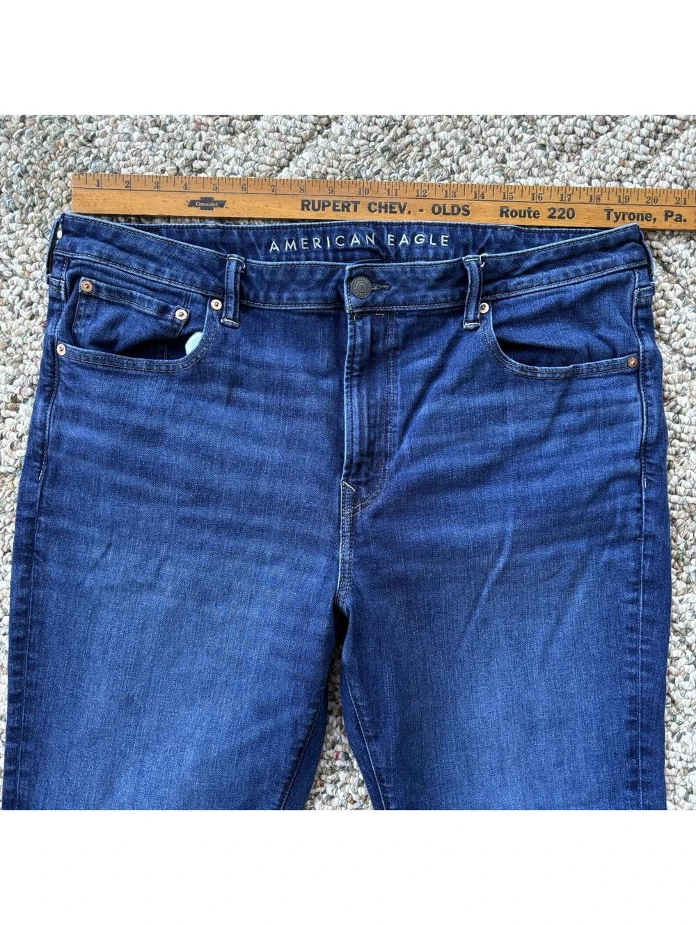 AMERICAN EAGLE Jeans Mens AirFlex 40x32 Medium Washed Blue Denim Slim Straight